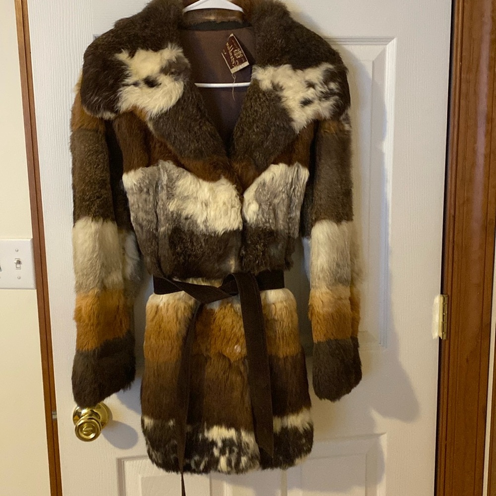 Rabbit fur coat